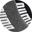 Puma Quarter Kurzsocken mit breitem Puma Schriftzug schwarz-grau-melange-mix