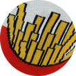 Fast Food Motiv Socken Pommes Hamburger