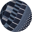 Herren Socken Bio Baumwolle Linien Muster blau-marine-mix Apollo