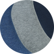 Kurzsocken ohne Gummidruck Baumwolle blau-grau-mix