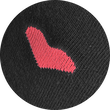 Herzen Socken schwarz