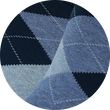 Herrensocken Argyle Karo Muster Camano ohne Gummidruck blau-mix