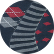 Casual-Business Herrensocken Baumwolle Muster-Mix