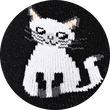 Motivsocken fütter die Katzen