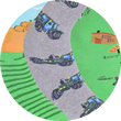 ABS Kinder-Socken Traktor-Landwirtschafts-Motive Vollfrottee Polsterung