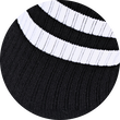 Bambus-Kurzsocken Crew Socks schwarz weiße Ringel