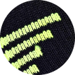 Bambus Sport-Socken Feature-Zonen schwarz-neon-grün