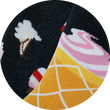 Eiscreme Motiv Socken Baumwolle
