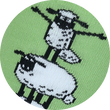 Shaun das Schaf Schafspyramide Socken Bio-Baumwolle Made in Germany grün
