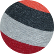 Herrensocken ohne Gummidruck Block-Streifen rot-orange