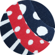Damen Sneaker Socken Ringel Punkte Maritim-Style