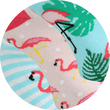 Damen Sneakersocken Baumwolle exotisches Florida-Flamingo-Design