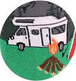 Camper Camping Mobil Motiv Socken