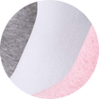 Sneakersocken ohne Gummidruck Camano grau-weiß-rosa-mix